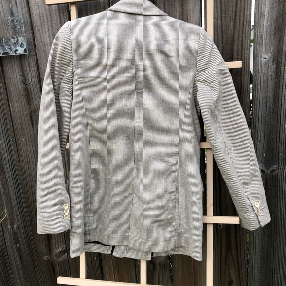 ZARA stripe blazer double breasted detail button blazer S - Picture 9 of 11